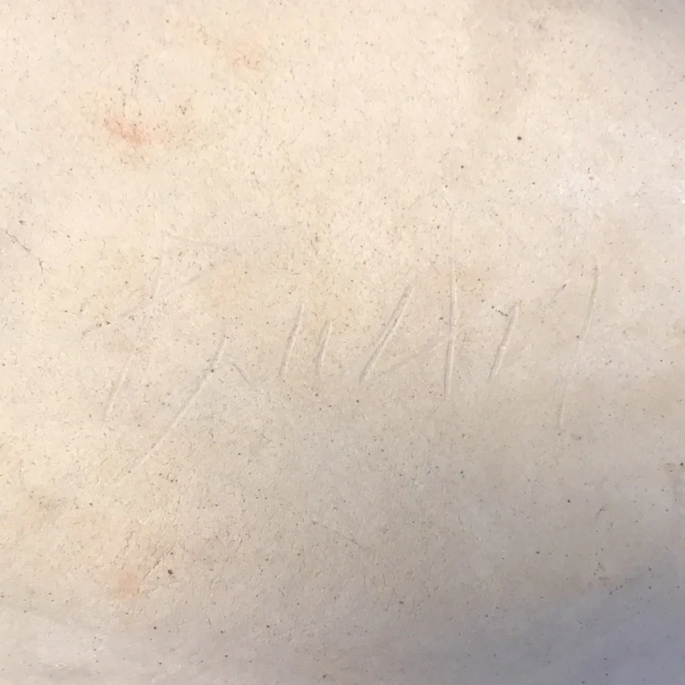 Handmade Stamped‎ Pottery Dish/Tray Signed by Artist